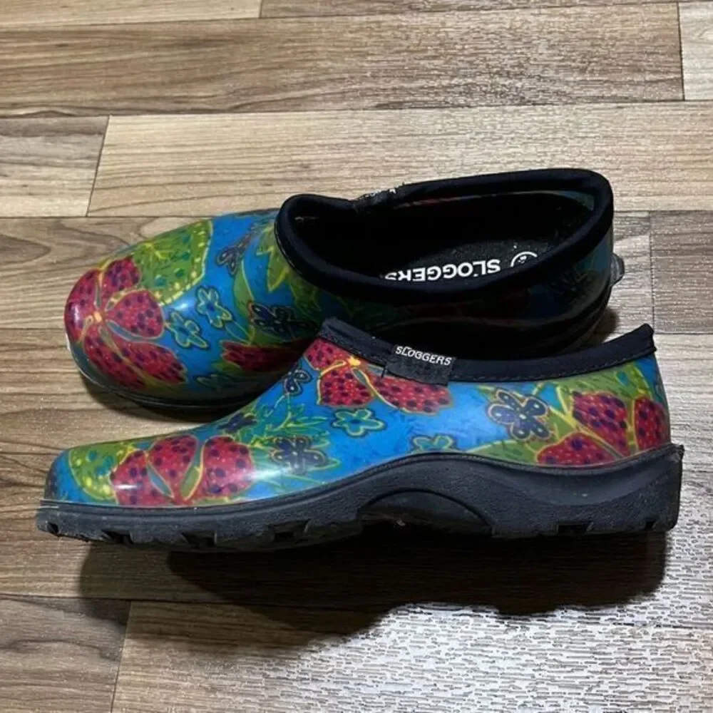 Sloggers Women's Waterproof Rain‎ and Garden Shoe Slip on Midsummer Blue Size 7